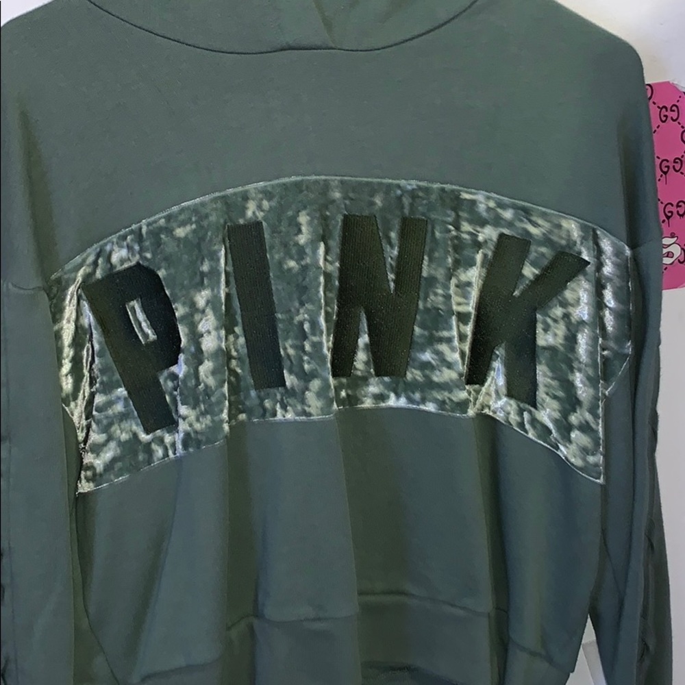 PINK Velvet Cropped Sweater